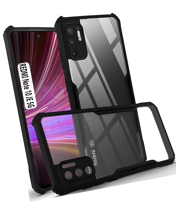 COBERTA Back Cover for REDMI Note 10 JE 5G Back Cover Case - Black 
