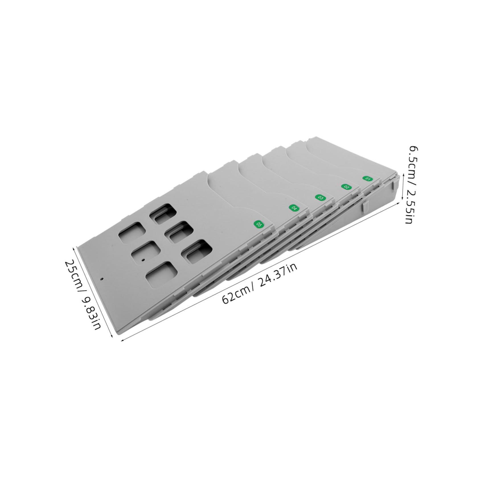 PLAFOPE Porta Documenti da Scrivania con Scomparti Organizer per Materiale di Cancelleria Supporto per Ufficio con Adesivo Senza Viti Argento per Insegnanti e Manager Design Elegante per