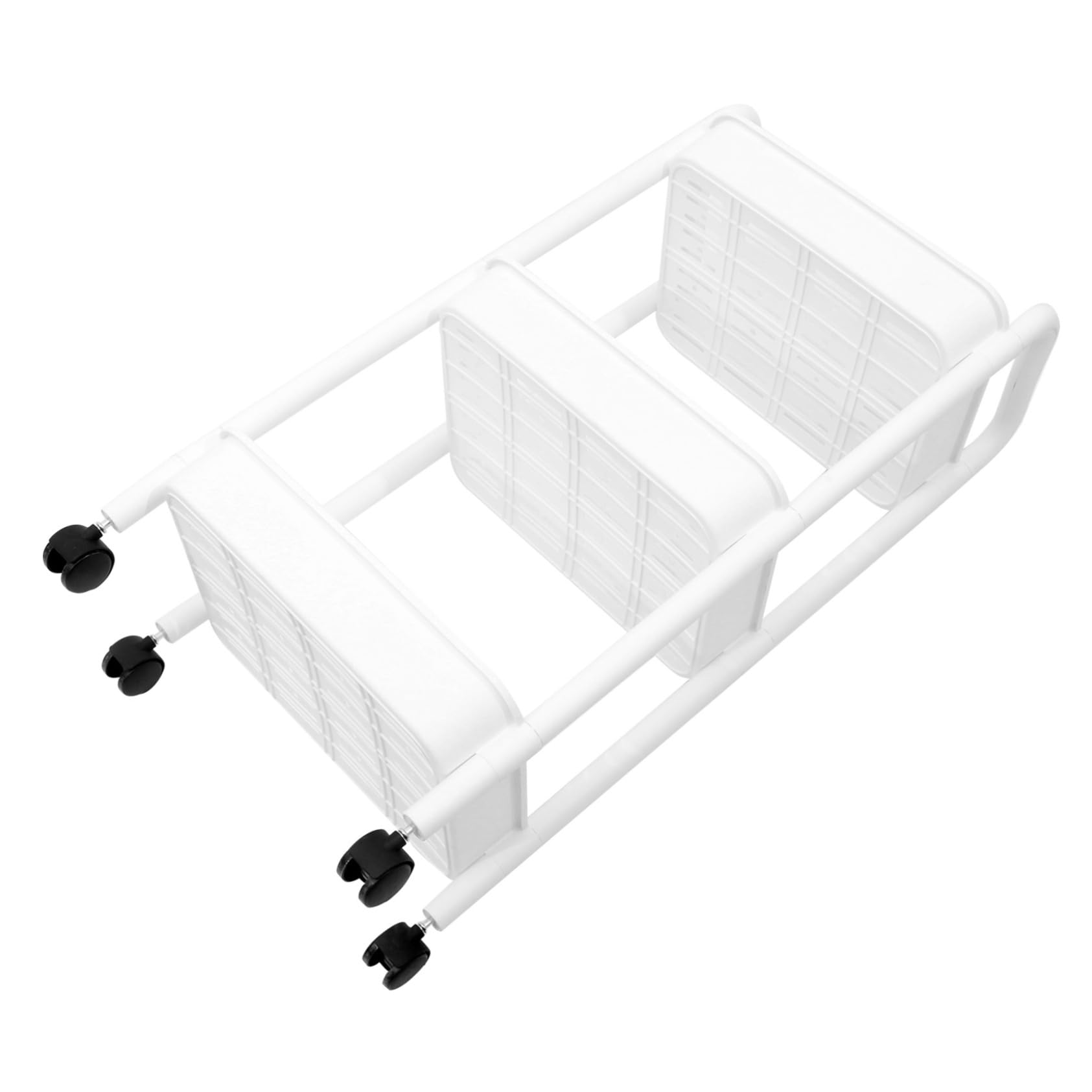 VICASKY Carrello Mobile Multiuso con 3 Ripiani Stretti in Pp Bianco Design Semplice ed Elegante Struttura Robusta e Portatile per Bagno e Ufficio