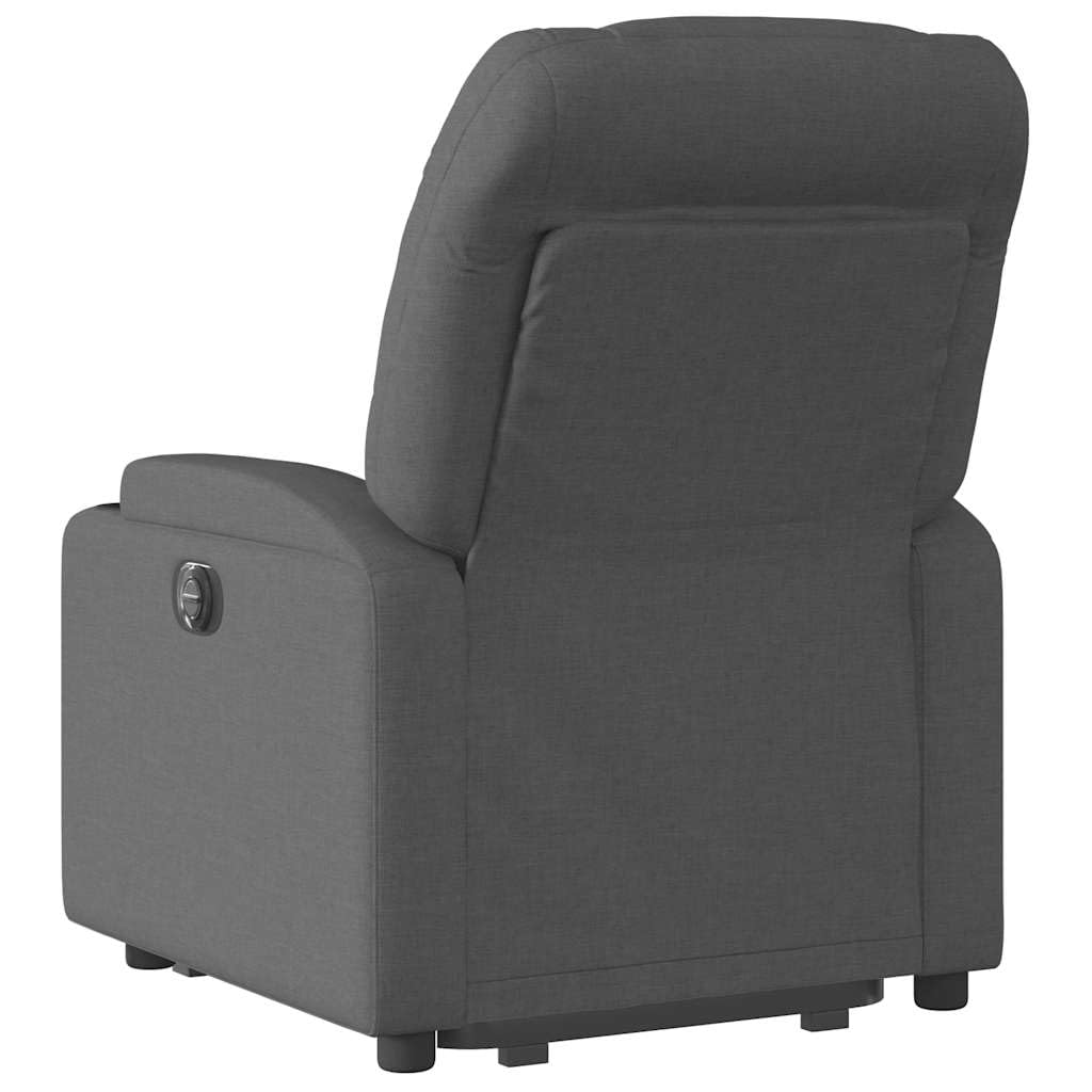Relaxsessel Dunkelgrau mit Elektrischer Aufstehhilfe, 74x89x100 cm, Stoffbezug, Robust & Bequem für Wohnzimmer, Schlafzimmer und Seniorengerechtes Ambiente