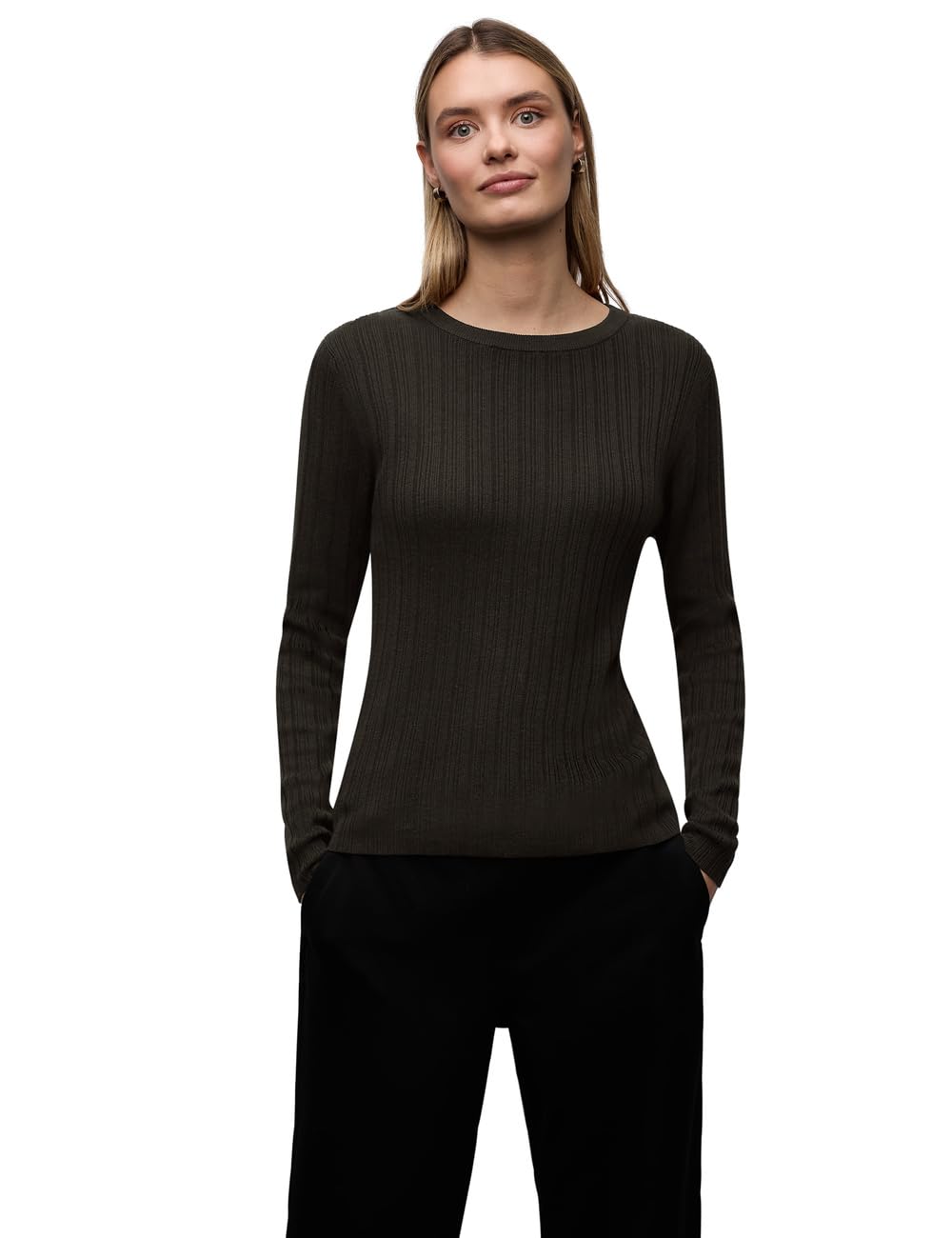 Street One Damen Pullover mit Rippstruktur