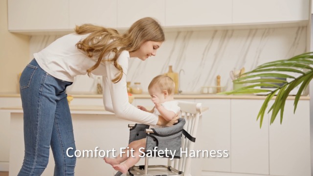 Toogel Sitzerhöhung Für Kinder 6-36 Monate - Tragbarer Hochstuhl Mit 3 Höhen & Sicherheitsgurt