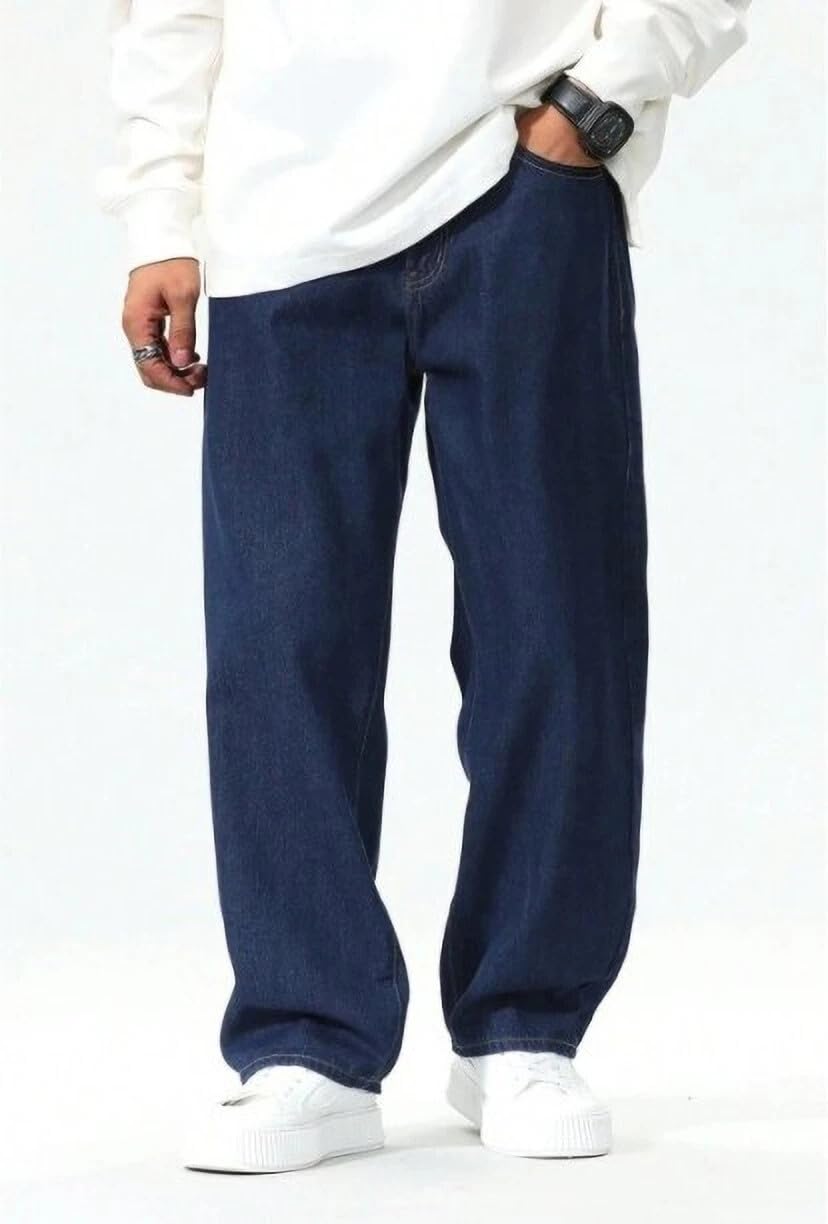 podge Denim Fabric Straight Fit Mid Rise Dark Blue Men Jeans (STF-PDG-09-101)-picture-27