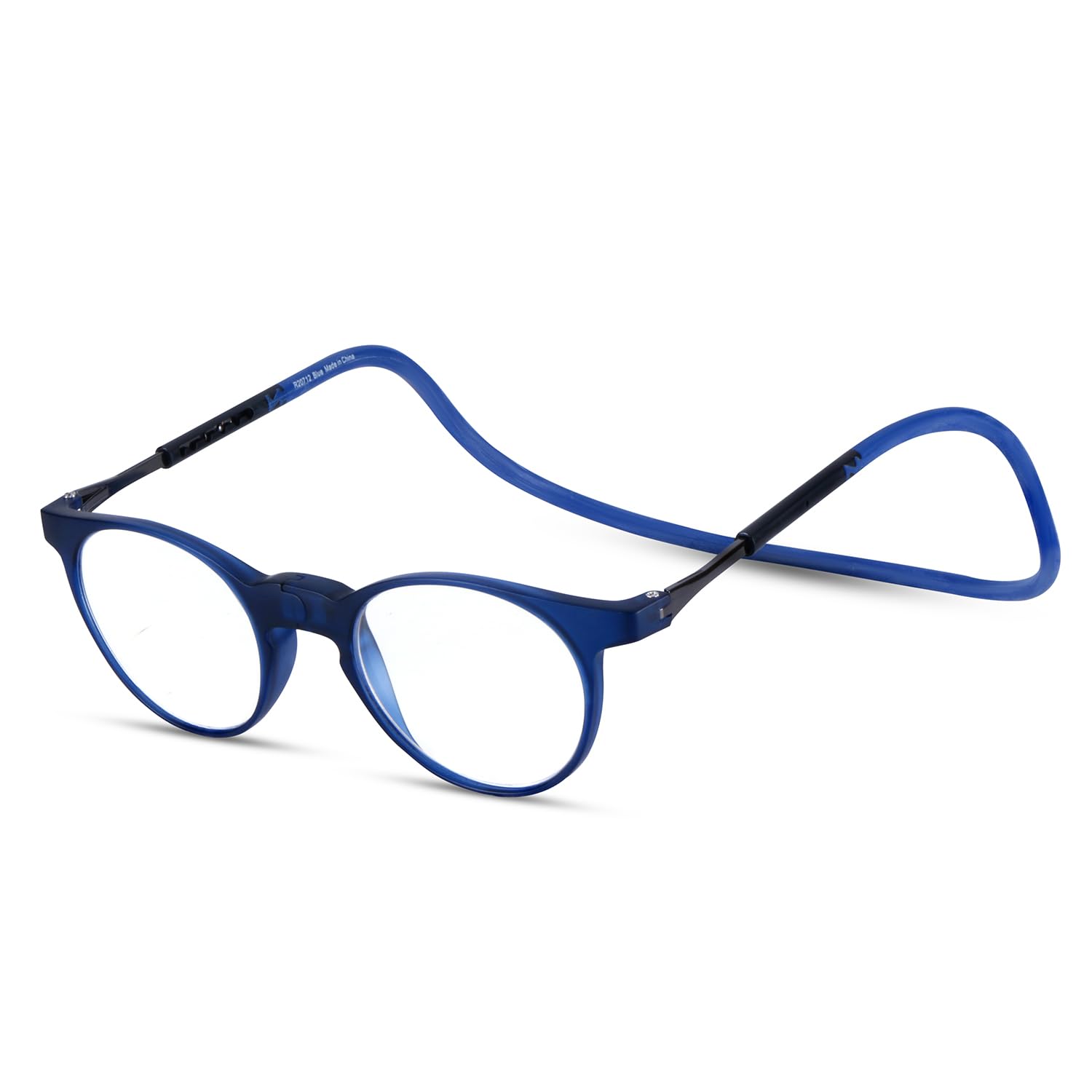 AEC Geek-O Flexible Unisex Magnetic Reading Glasses Power Full Rim Stylish Round Front Dual-Tone Frame with Comfortable Neck Rest & Soft Sleeve Case for Men and Women-image-36