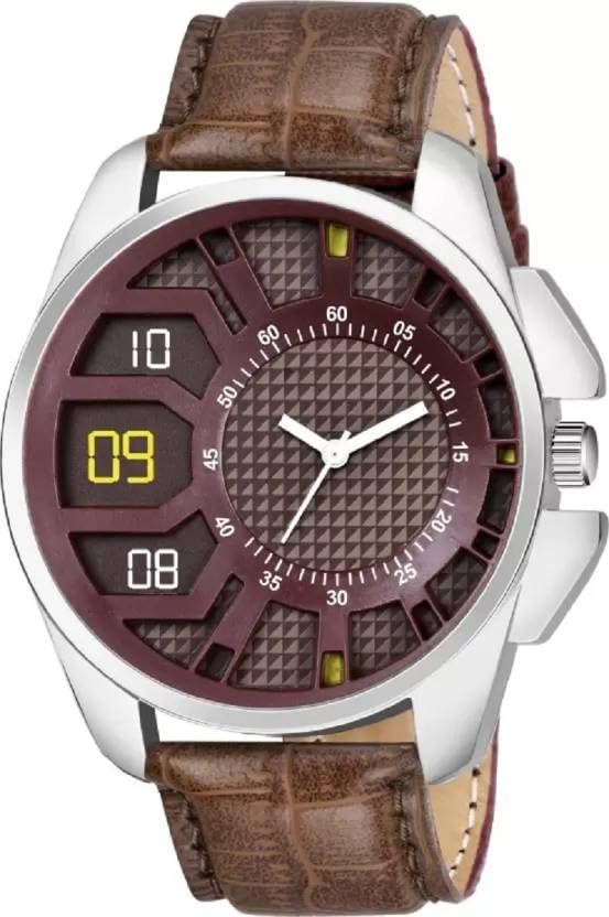 QALIBA Stylish Analog Watch for- Boys & Girls Analog Watch - for Boys & Girls New Attractive Dial & Stylish Leather Strap (B0CHQGNJ98) Amazon Price History, Amazon Price Tracker