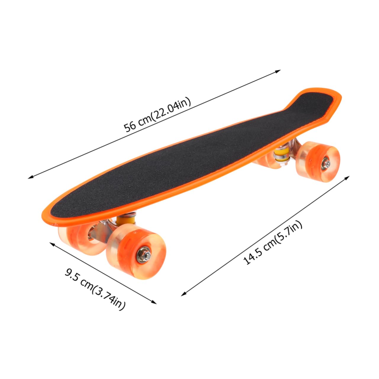 ibasenice Flashing Skateboard for Outdoor Fun Dull Polish Four Wheeled Design Durable Emery Deck for Smooth Sliding Wear Resistant and Shock Absorbing for Adults