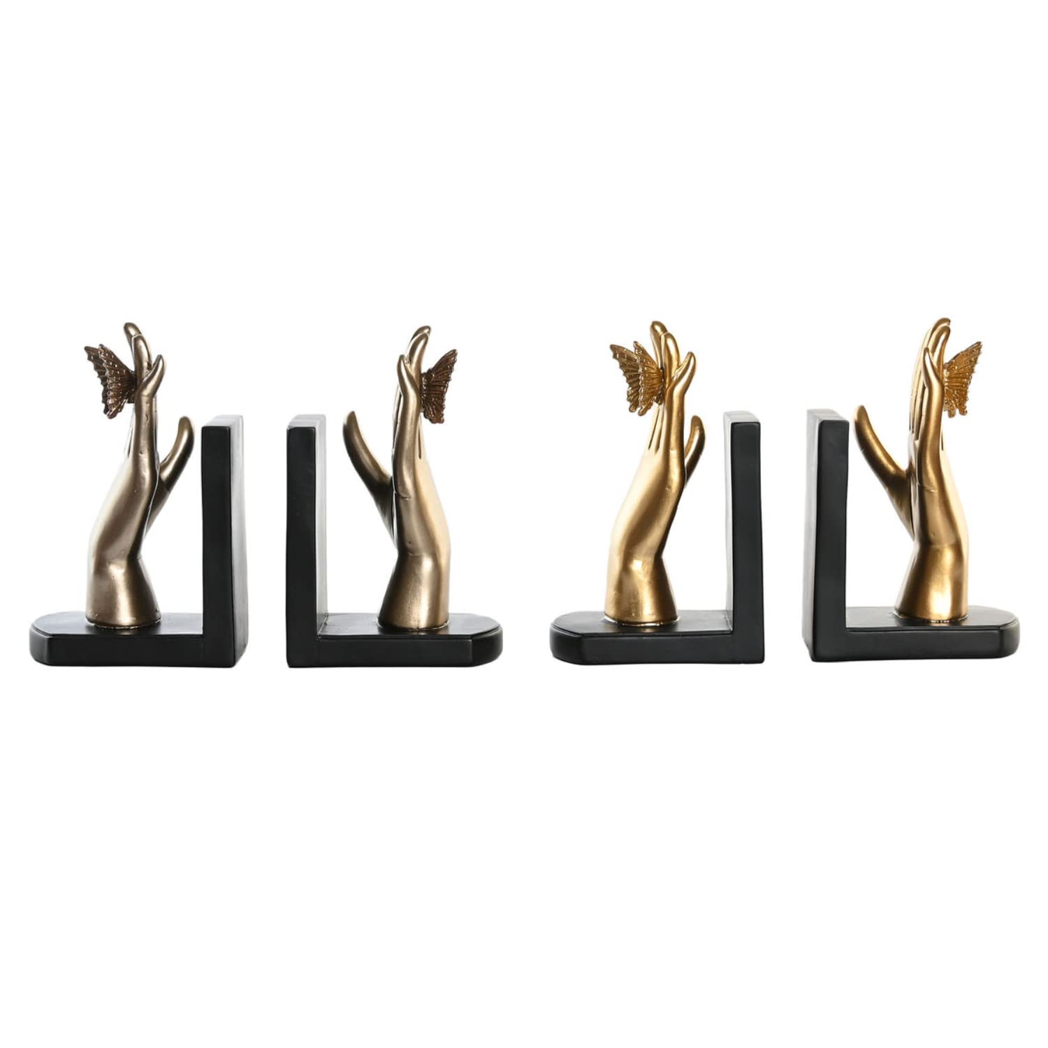 Fermalibri A Forma Di Cavallo DKD Home Decor – Elegante E Resistente In Resina, Colore Rame, Misura 23x9x19 Cm