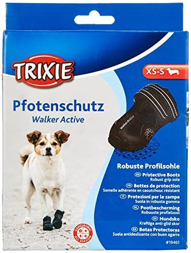 Trixie 19461 Pfotenschutz Walker Active, XS–S, 2 St., schwarz
