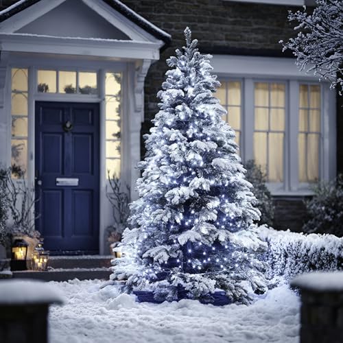 TW SHINE Christmas Lights, 600 LED 196FT Christmas String Lights Plug-in with 8 Modes Timer and Remote, Waterproof Outdoor Decorations for Bedroom Wedding Party Yard Tree Decor, White - Image 3