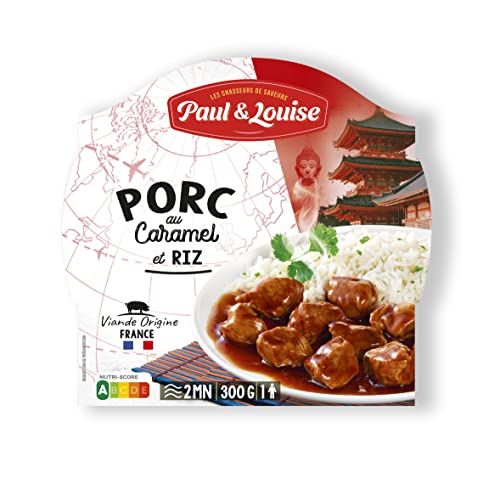 Paul & Louise Porc au Caramel & son riz 300g - Prêt en 2 min- 100% viande origine France