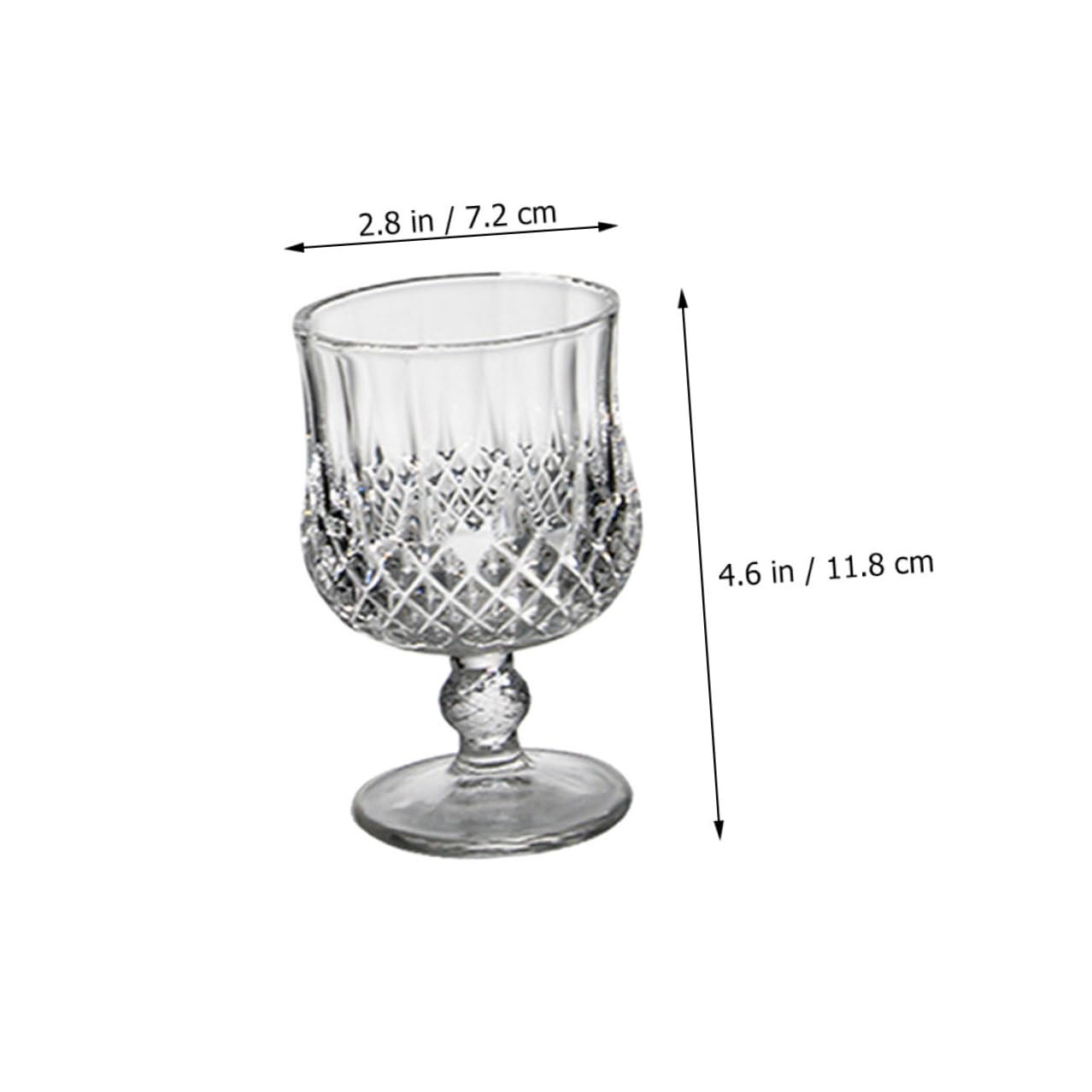 VANZACK 4 Stück Weißweingläser aus Glas Mattierte Kelche Gravierte Partygläser für Cocktails und Wein Vielseitige Trinkgläser mit Geschliffenen Kanten