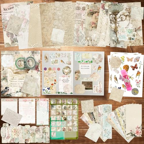 Ceiba Tree VINTAGESCRAPBOOKINGSUPPLIES230215 Scrapbook Kit Junk Journal Journaling Scrapbooking Supplies Washi Stickers Paper Art Diy Vintage Aesthetic Gift For Teen Girl Kid Women thumb #7