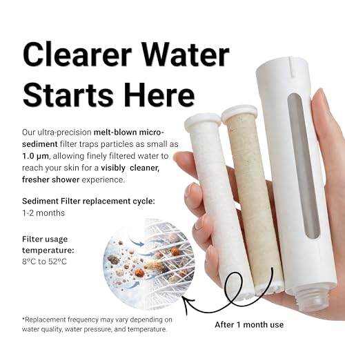 Image of NEMO Vitamin Hand Shower with Filter | Made in South Korea | Aromatherapy | Dual filtration for cleaner shower water, helps reduce residual chlorine and trap rust, heavy metals, larvae & microplastics