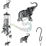 Lovelyduo Elephant Wind Chimes for Outside Windchimes Outdoor Clearance Hanging Decor Gifts for Gard