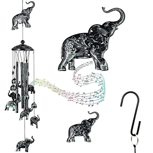 Lovelyduo Elephant Wind Chimes For Outside Windchimes Outdoor Clearance Hanging Decor Gifts For Garden, Patio, Backyard Or Porch Windchime Green #TOP17