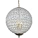 Elegant Lighting 1205 Olivia Collection 3-Light Pendent Lamp with Royal Cut Crystals, 17.5" Depth by 25.5" Height, French Gold Finish