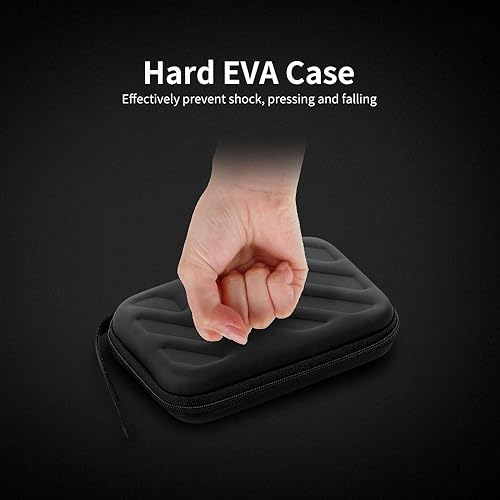Miniatura 5 de Hard Drive Case Small Carry Cases Shockproof 2.5in with Mesh Pocket and Soft Inner Fabric External Computer Hards Drives Bags for EVA Shockproof