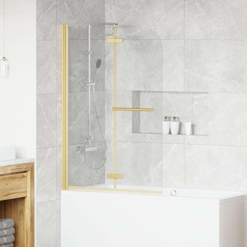 Genérico Enclosure de Ducha Dorado 95 x 140 cm Vidrio y Aluminio,Bricolaje,Fontanería,Piezas y Herramientas para componentes de fontanería,Artículos de Ducha,Puertas de Ducha,Oro,42018540