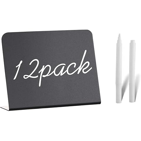 12 Pack Mini Chalkboard Signs - 4
