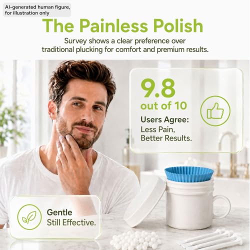 Image of FONESO Nose Wax Kit with 70 Pcs Accessories, Nasal Waxing For Men and Women | Including 100g Wax, 24 Applicators, 12 Wipes & Mustache Guards, Reusable Silicone Pot, Best Nose and Ear Hair Removal Kit