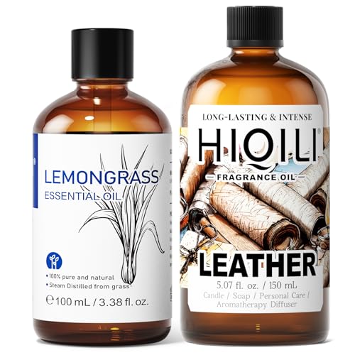 HIQILI Aceite Esencial de Lemongrass 100ml y Aceite Aromático 150ml
