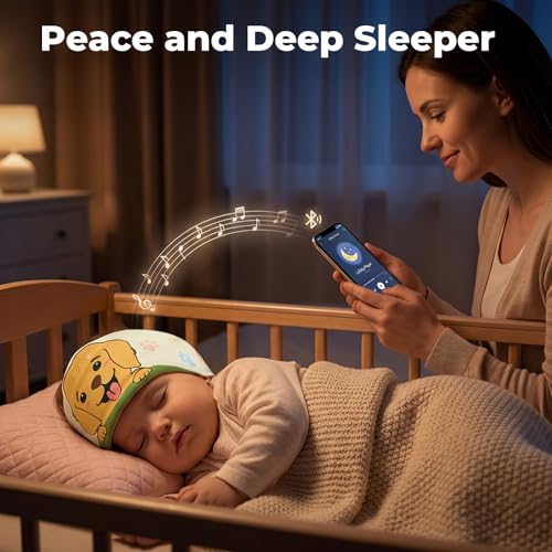 Image of Kids Bluetooth Headband Headphones, Soft Toddler Sleep Mask Headphones