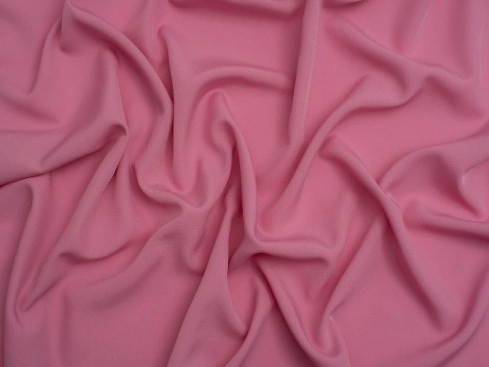Minerva Soft Touch Crepe Fabric French Pink - per metre