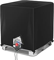 Vista 8 de IBC Tote Cover 600D - Cubierta protectora para tanque de agua de 275 galones, color beige y marrón con cremalleras