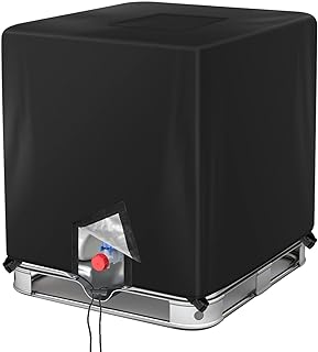 IBC Tote Cover 275 Gallon for Outdoor 1000L Garden Sunshade Water Proof Protective Cover Black