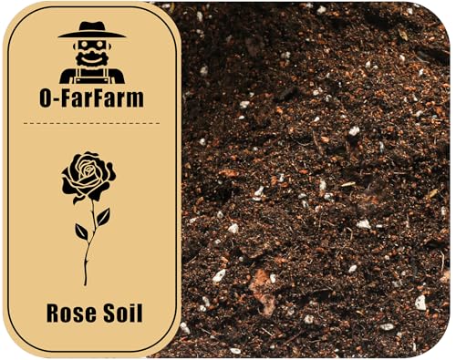 O-FarFarm Organic Potting Soil Mix 2qt for Rose Plant and All Indoor Flowering Houseplants