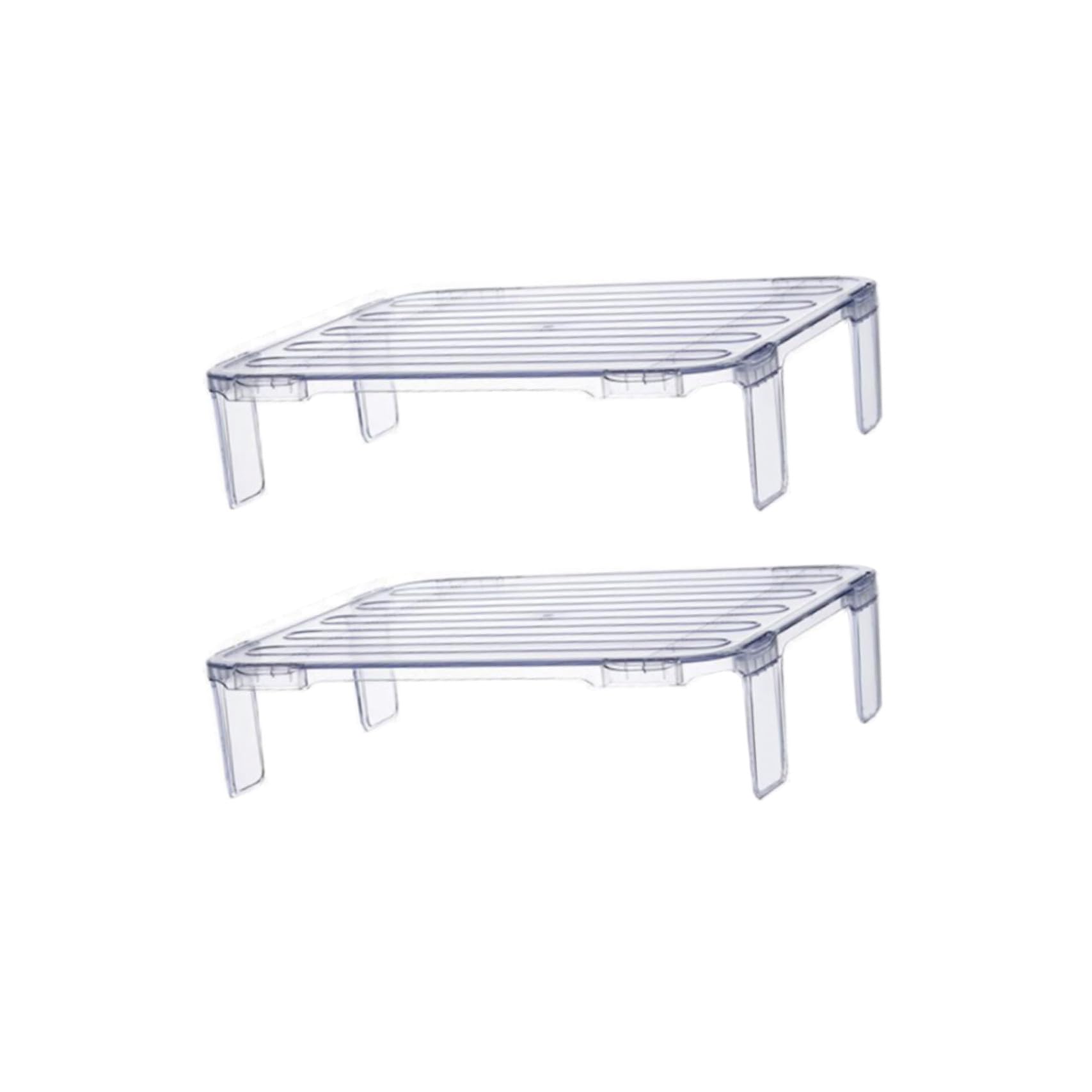 Étagère de rangement transparente empilable en acrylique pour réfrigérateur FUOYLOO