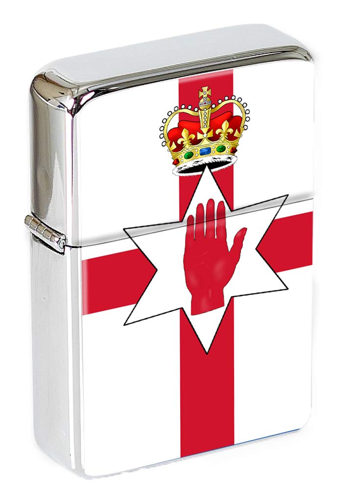 Giftshop Uk Silver Northern Ireland Flip Top Lighter