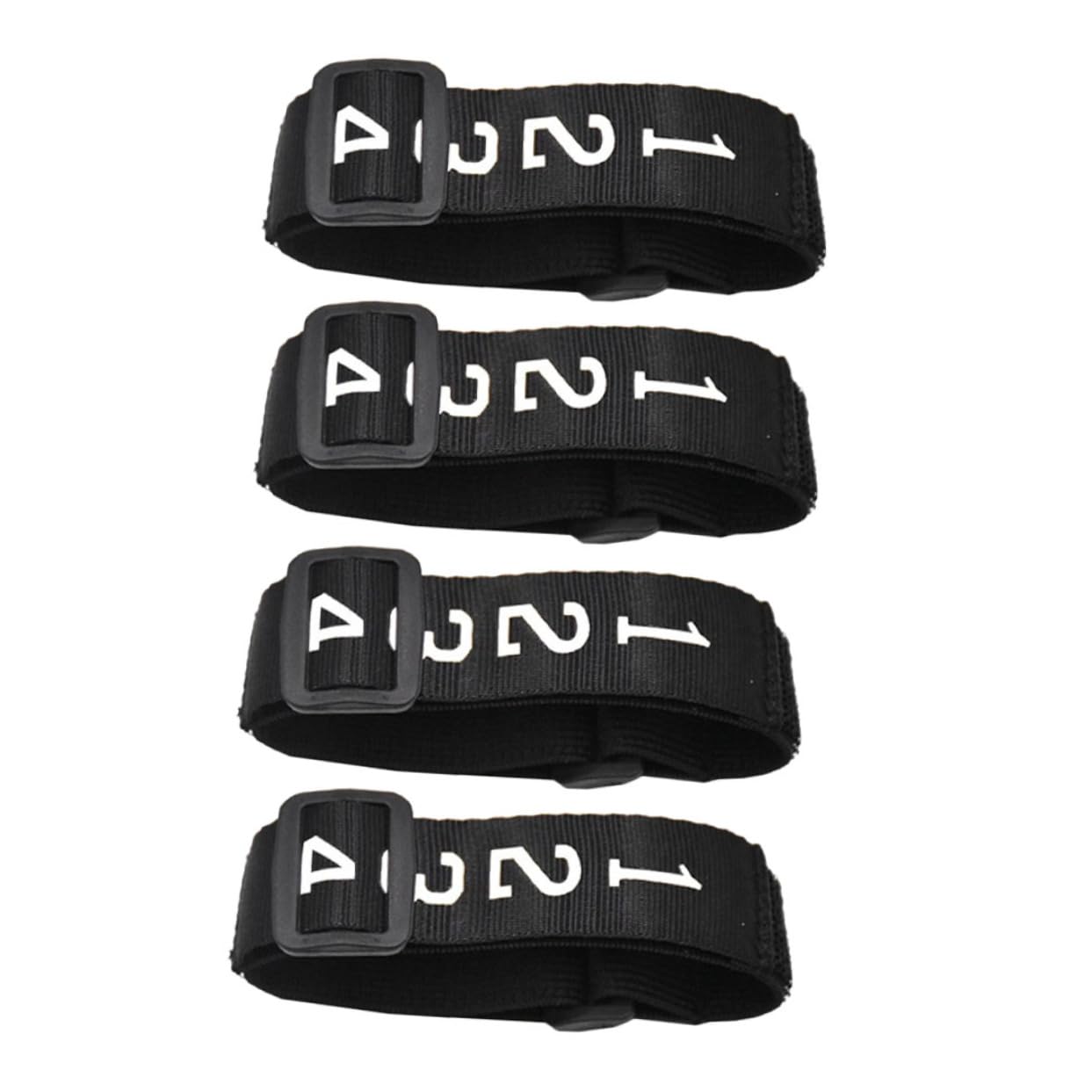 balacoo 4-Piece Football Referee Set Numbered Wristband Slide Clip Referee Gear for Soccer Matches