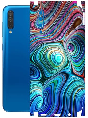 Image of AtOdds - Full Body Back Screen Guard Protector Film - Lamination Wrap Skin Sticker Compatible with Samsung Galaxy A50 | Scratchproof Matte Finish (Water Paint)