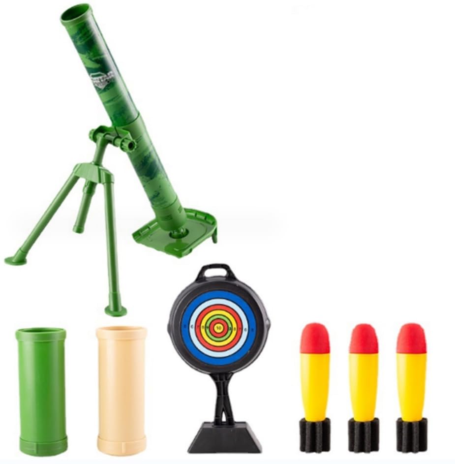 GDSCSKKS Children's Mortar Plastic Toys, Boy Launcher Toys, Gifts for Children Over Three Years Old (Color : Yellow)