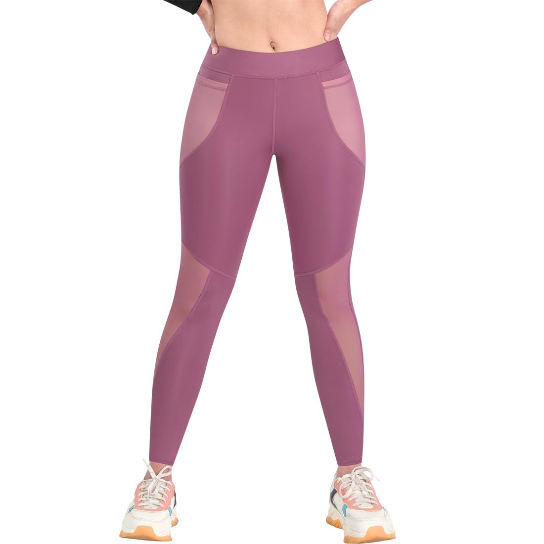dermawear Women's Activewear High Waist Skin Fit Workout Leggings (AS-705)-picture-6