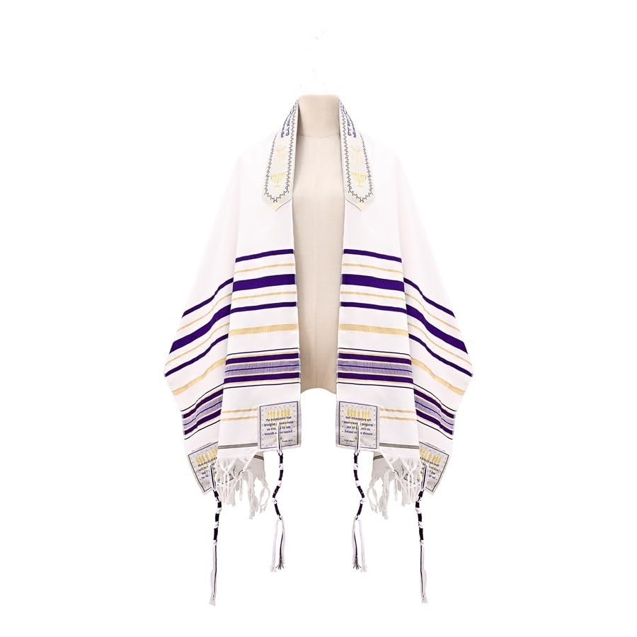1Pc Morning Prayer Shawl - Religious Scarf, 50cmx180cm