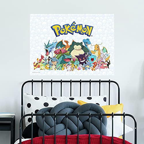 RoomMates RMK4769SLM Stickers muraux Motif personnages Pokémon Bleu/jaune/rouge