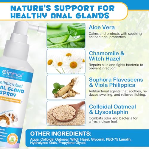Onznoz Analdrüsen-Spray Für Hunde, Antimikrobielles, Lindert Analdrüsenreizungen, Stoppt Juckreiz, Beseitigt Geruch, Beugt Infektionen Vor, Für Hunde Aller Altersgruppen Und Rassen (1pcs, Welpe)