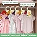 Auidy_6TXD 8Pcs Baby Closet Dividers Double Sided Wooden Baby Closet Organizers from Newborn to 24 Months Baby Clothes Hanger Dividers for Baby Girls Boys Nursery Decor