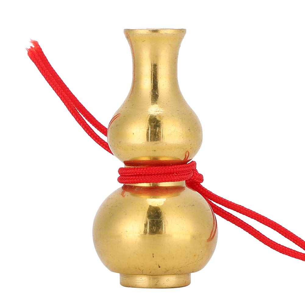 Wu Lou Figurine, Hu Lu Gourd 3.5cm/1.4in Fortune Protection Feng Shui Wu Lou Brass for Home Decoration