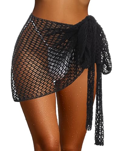 Geyoga Women Crochet Cover up Skirt Triangular...