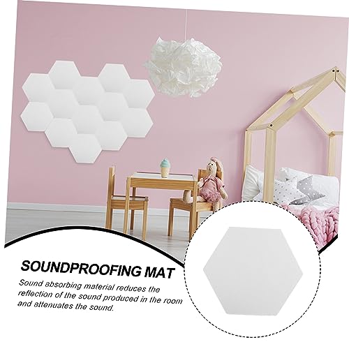 Totority 12pcs Alfombrillas Acústicas Adhesivas para Pared Aislante Acústico para Techo Puerta Estudio en Casa Reducción de Ruido Panel de Pared miniatura 3