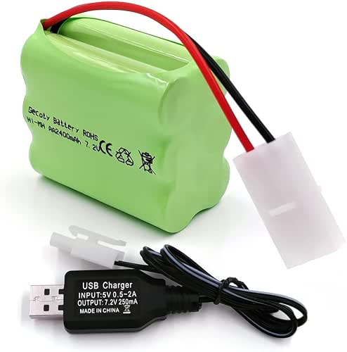7.2V 2400mAh 6-Cell AA Ni-MH Replacement Battery Pack, KET 2P