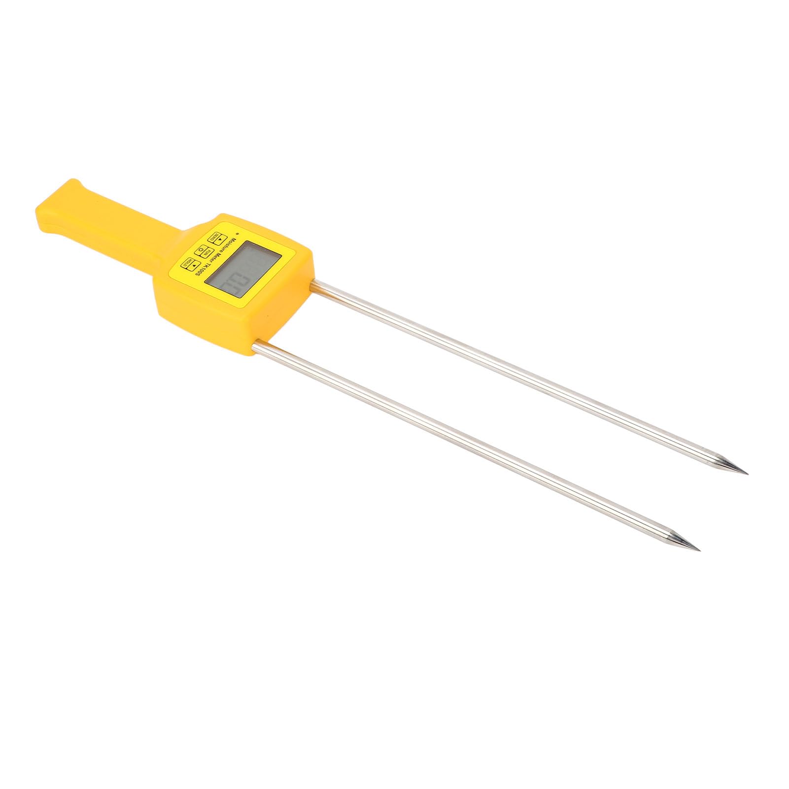 AUNMAS Misuratore di umidità per Fieno Misuratore di umidità per Balle in Acciaio Inossidabile ABS Sonda LCD da 5 a 35% con Risposta in 1 Secondo per Agricoltori Allevatori Che Testano Foraggio di
