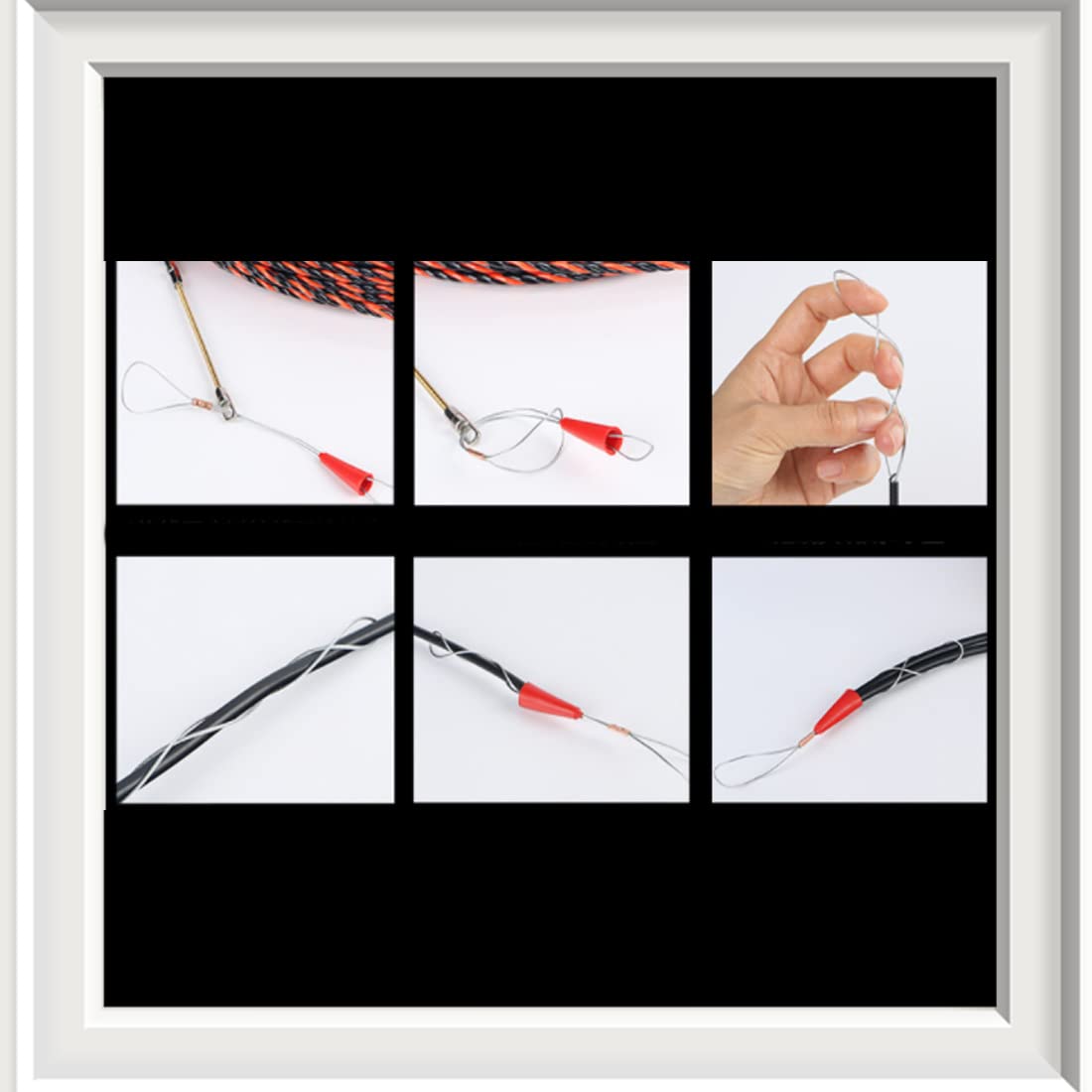 Sonda Tiracavi Passacavi Elettricista - Aid Wire Cable Cavo Threading Dispositivo Kit di Strumenti Per L’Installazione di Cavi, Diametro 3 mm, 5 M, Argento, con Molla di Guida