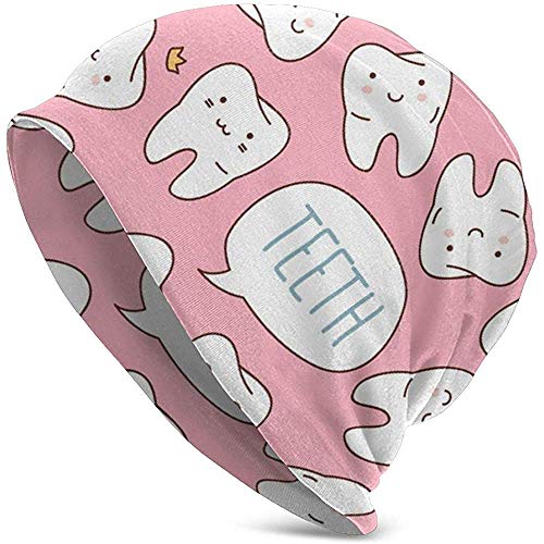 H.D. Beanies Hat Kawaii - Gorro para mujer, diseño de dientes de dentista