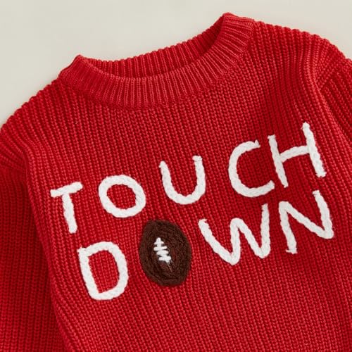 Toddler Baby Girl Boy Knit Sweater Fall Winter Clothes Rugby Long Sleeve Sweatshirt Pullover Baby Football Outfit4
