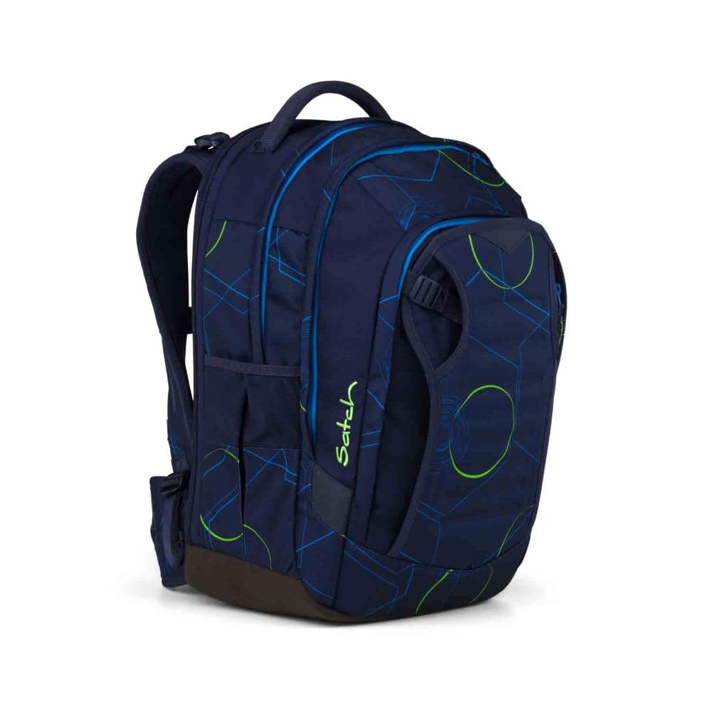 Satch Match Plus Schulrucksack Set 3tlg. inkl. Schlamperbox und Sportbeutel (Blue Tech)