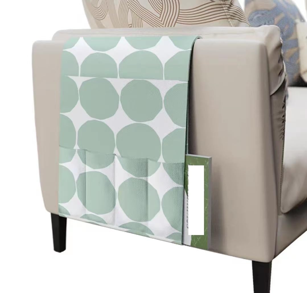 Bolsa organizadora para el reposabrazos del sofá, Organizador de Almacenamiento for sofá, sillón, Mando a Distancia, revistas y Libros, Multicolor, 33 x 95 cm